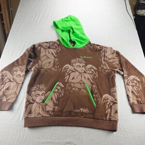 Puma Hoops x LAFrance Hoodie Angel patern brown Green Men's XL 625664-01